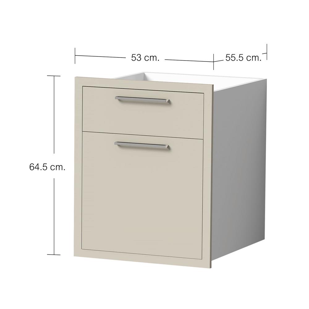 ตู้ลิ้นชัก CABIN HARIS 53x65 ซม. สีเบจ