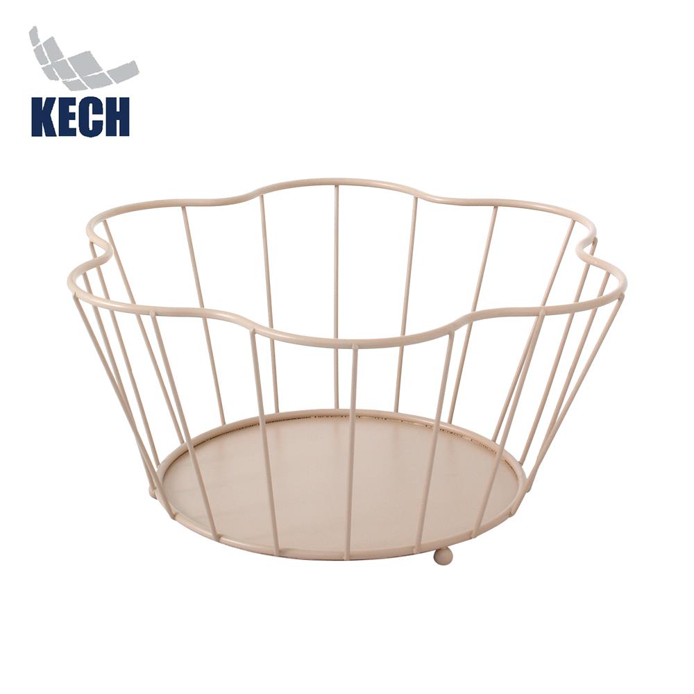 ตะกร้าผลไม้กลม KECH COROLLA 30 ซม. สีชมพู_1