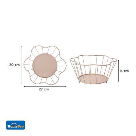 ตะกร้าผลไม้กลม KECH COROLLA 30 ซม. สีชมพู_6