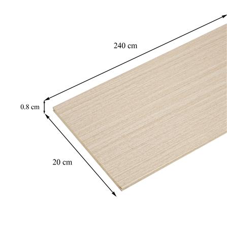 แผ่นผนัง WPC CROBERN FJ2008 WPC03 20X0.8X240 ซม. สีโอ๊ค_5