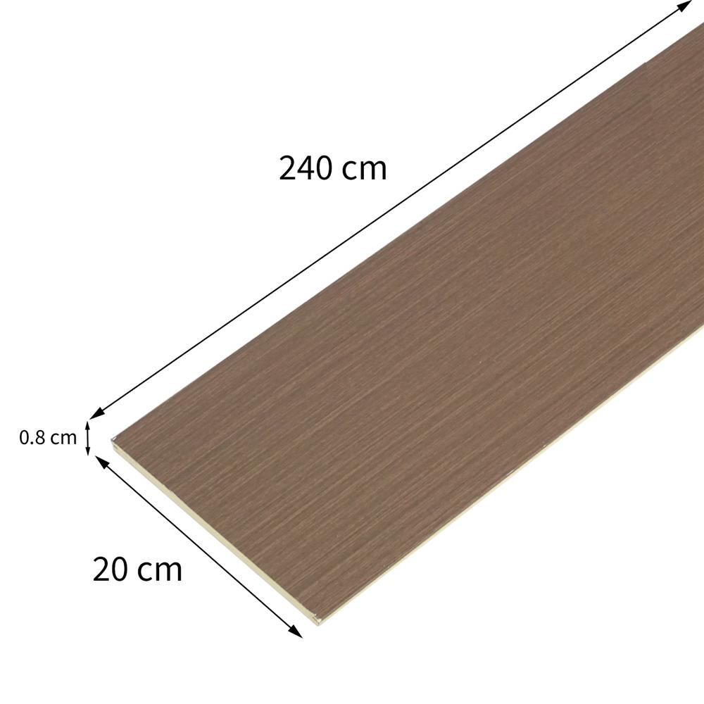 แผ่นผนัง WPC CROBERN FJ2008 WPC01 20X0.8X240 ซม. สีวอลนัท