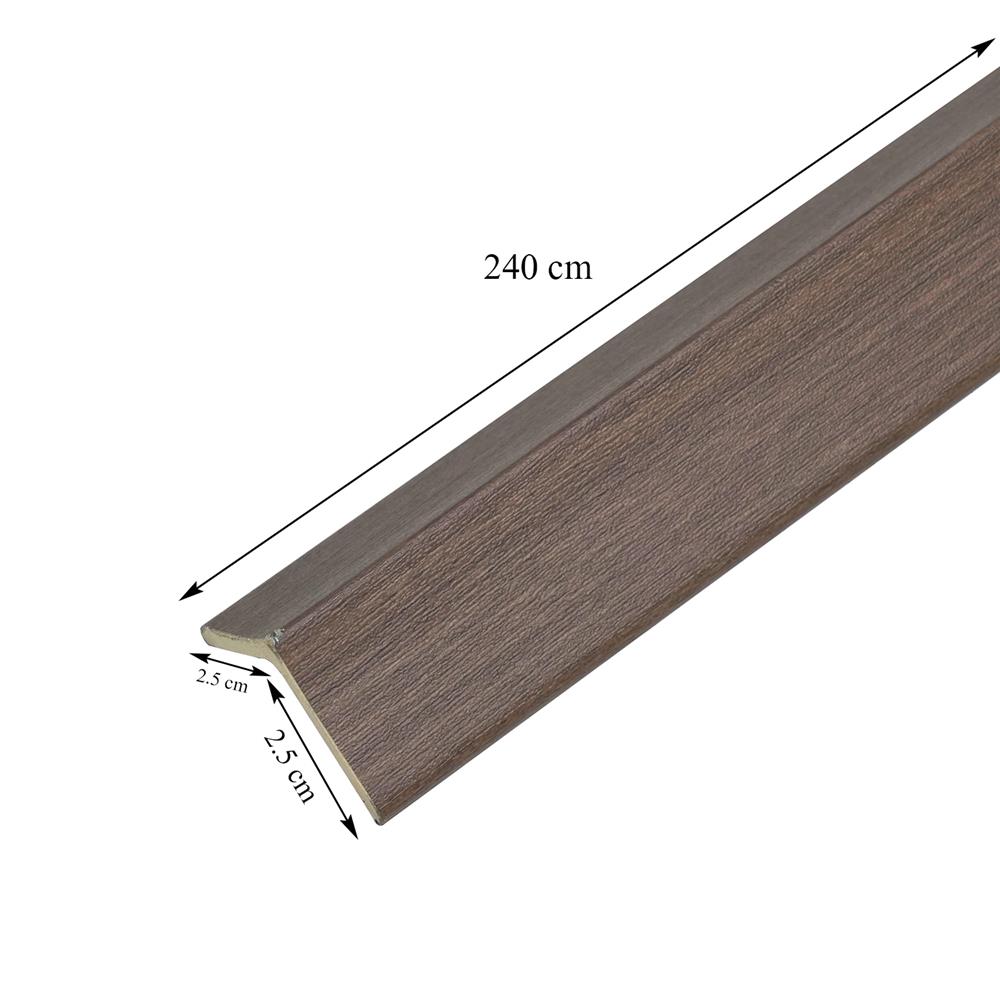 ตัวจบผนัง PVC CROBERN JF194 PVC01 2.5X2.5X240 ซม. สีวอลนัท