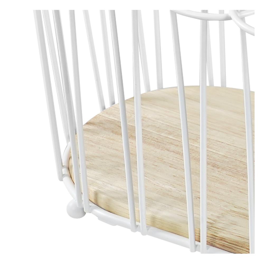 ตะกร้าผลไม้กลม KECH FLORIST 31.5 ซม. สีขาว