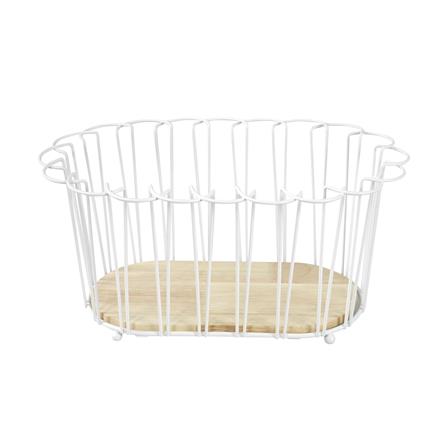 ตะกร้าผลไม้กลม KECH FLORIST 31.5 ซม. สีขาว_2