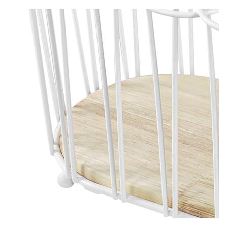 ตะกร้าผลไม้กลม KECH FLORIST 31.5 ซม. สีขาว_3