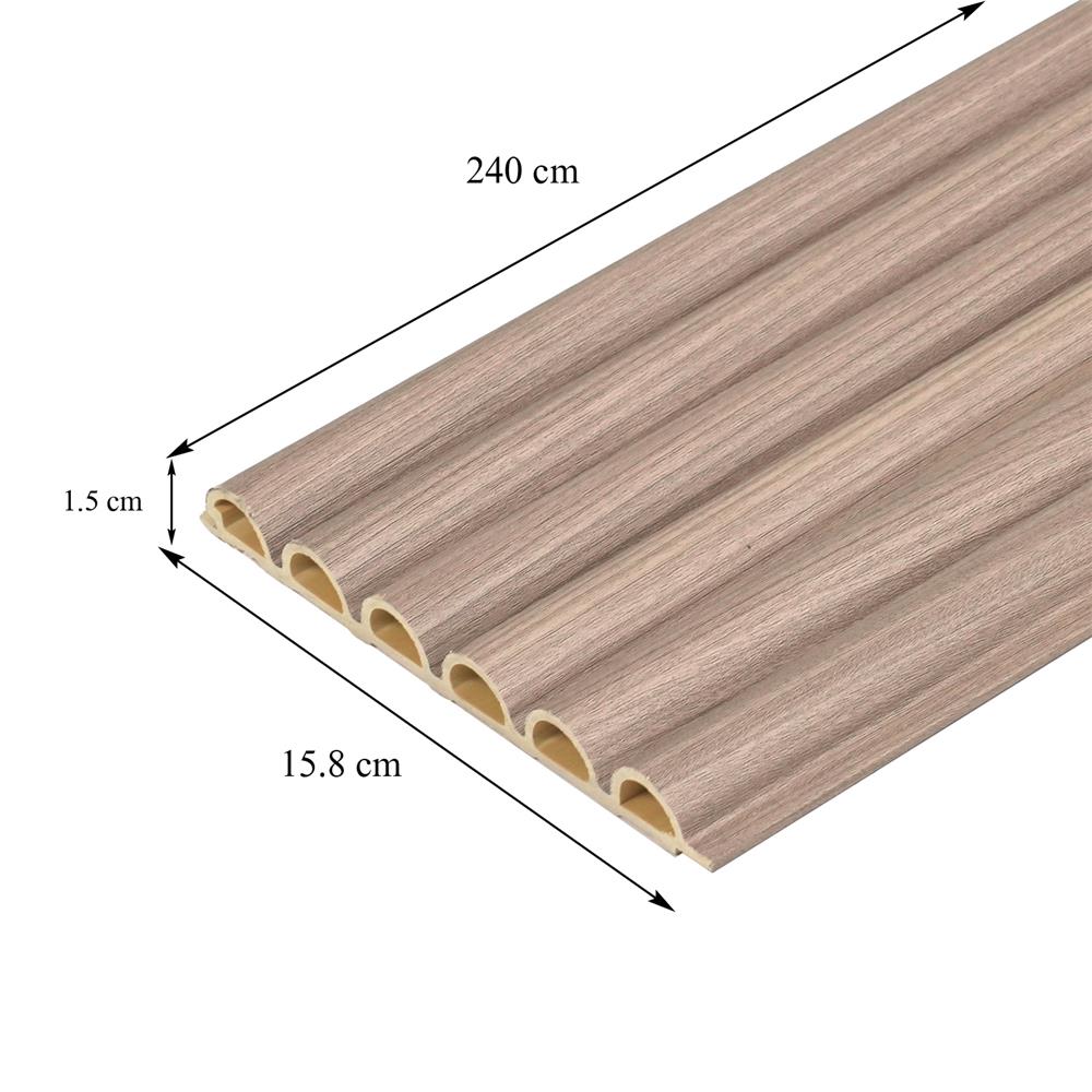 แผ่นผนัง WPC CROBERN FJ2002 WPC03 15.8x1.5x240 ซม. สีโอ๊ค