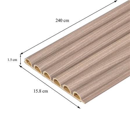 แผ่นผนัง WPC CROBERN FJ2002 WPC03 15.8x1.5x240 ซม. สีโอ๊ค_5