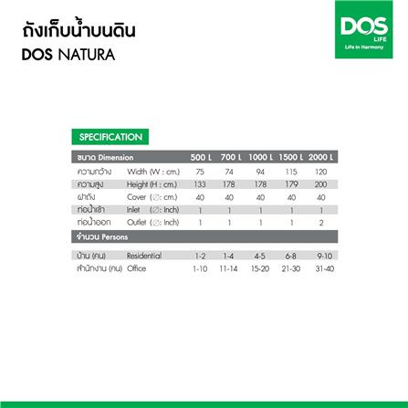 ถังเก็บน้ำ DOS NATURA NANO 1000 ลิตร สี GLACIER GREY_11