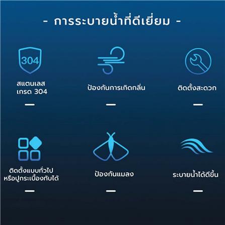 รางน้ำทิ้ง CASSA CL0085 20 ซม. สีเงิน_2