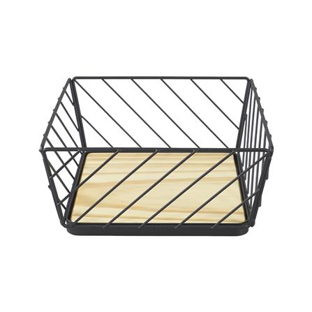 ตะกร้าผลไม้เหลี่ยม 23 ซม. KECH T-CHART สีดำ_2