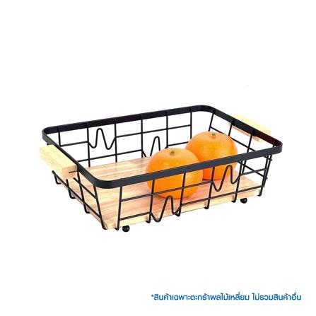 ตะกร้าผลไม้เหลี่ยม KECH T-BOLT 32 ซม. สีดำ_4