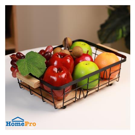 ตะกร้าผลไม้เหลี่ยม KECH T-BOLT 32 ซม. สีดำ_5