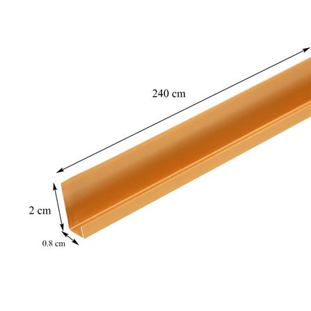 ตัวต่อผนัง อะลูมิเนียม CROBERN JA260 2X0.8X240 ซม. สีทอง_4