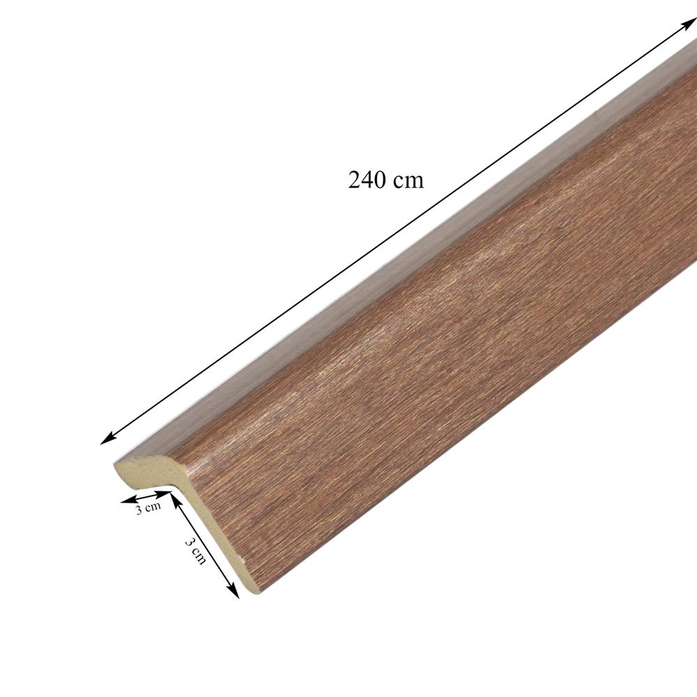 ตัวจบผนัง PS CROBERN JC77-708T 3X3X240 ซม. สีวอลนัท