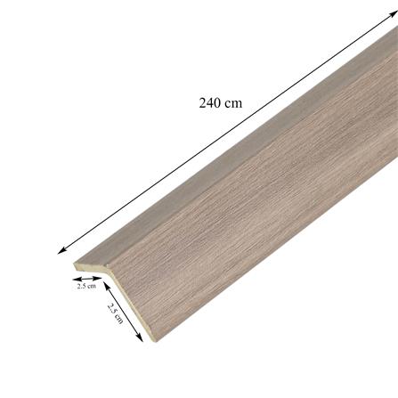 ตัวจบผนัง PVC CROBERN JF194 PVC02 2.5X2.5X240 ซม. สีขาวลายไม้_2