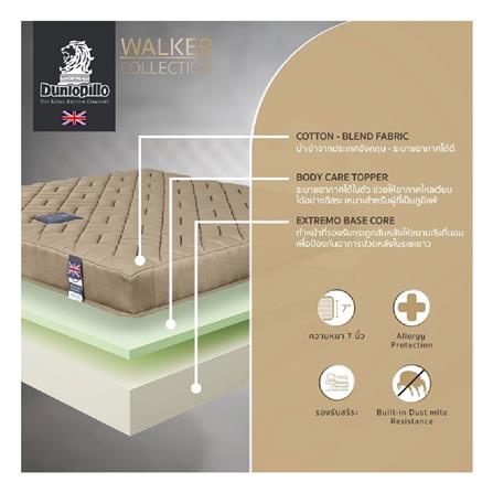 ที่นอน 6 ฟุต DUNLOPILLO WALKER พร้อมหมอนหนุน 2 ชิ้น_4