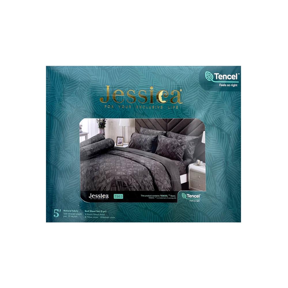 ชุดผ้าปูที่นอน 5 ฟุต 5 ชิ้น JESSICA TENCEL 20165-T863