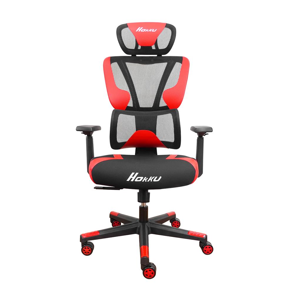 เก้าอี้สุขภาพ SURE HOKKU PL-41GM สีดำ/แดง