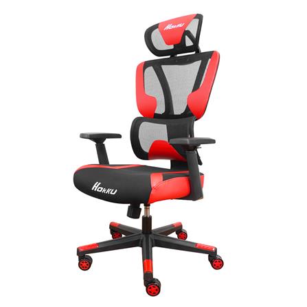 เก้าอี้สุขภาพ SURE HOKKU PL-41GM สีดำ/แดง_0