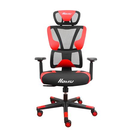 เก้าอี้สุขภาพ SURE HOKKU PL-41GM สีดำ/แดง_1