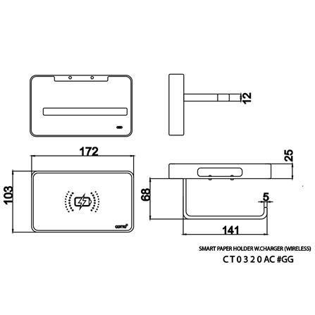 ที่ใส่กระดาษทิชชู่ COTTO CT0320AC(GG) สีดำ_3