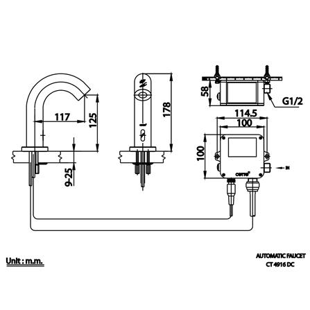 ก๊อกอ่างล้างหน้าอัตโนมัติ COTTO CT4916DC_3