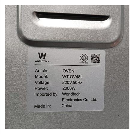 เตาอบเล็กแมนนวล WORLDTECH WT-OV48L สีดำ_10