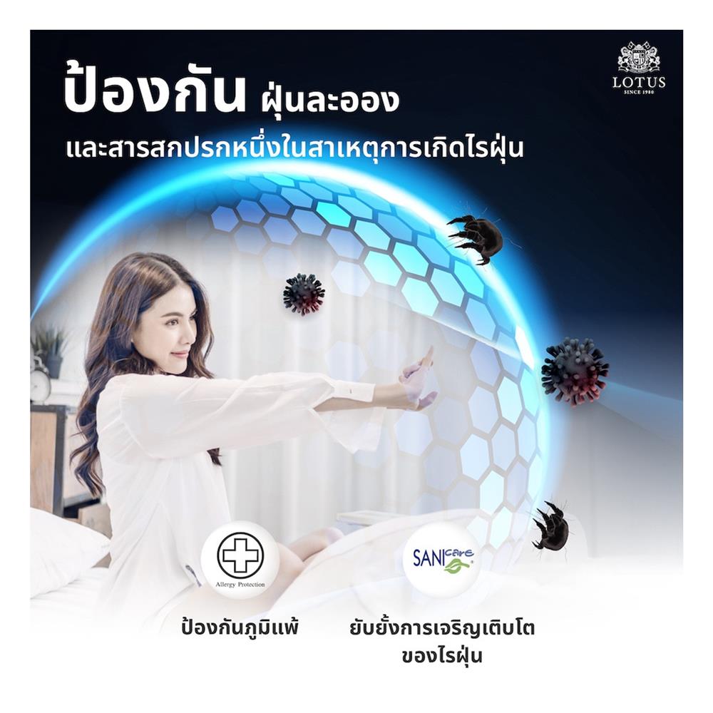 ที่นอน 5 ฟุต LOTUS PREMIUM (พร้อมหมอนหนุน 2 ชิ้น)