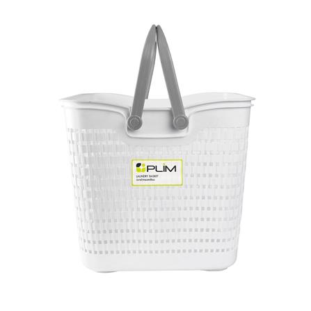 ตะกร้าผ้าเหลี่ยมหูหิ้ว PLIM FIONA 5953 สีขาว_2