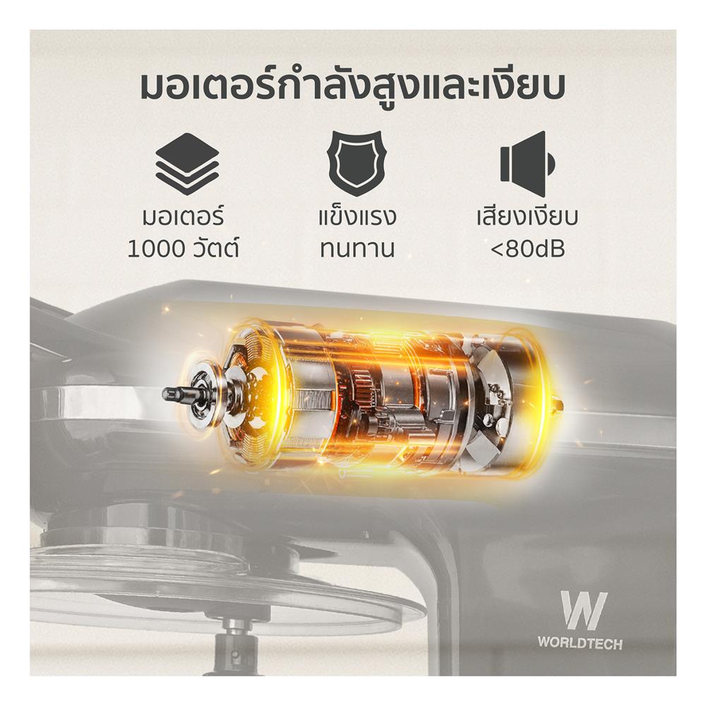 เครื่องผสมอาหาร WORLDTECH WT-SM50 5 ลิตร สีดำ