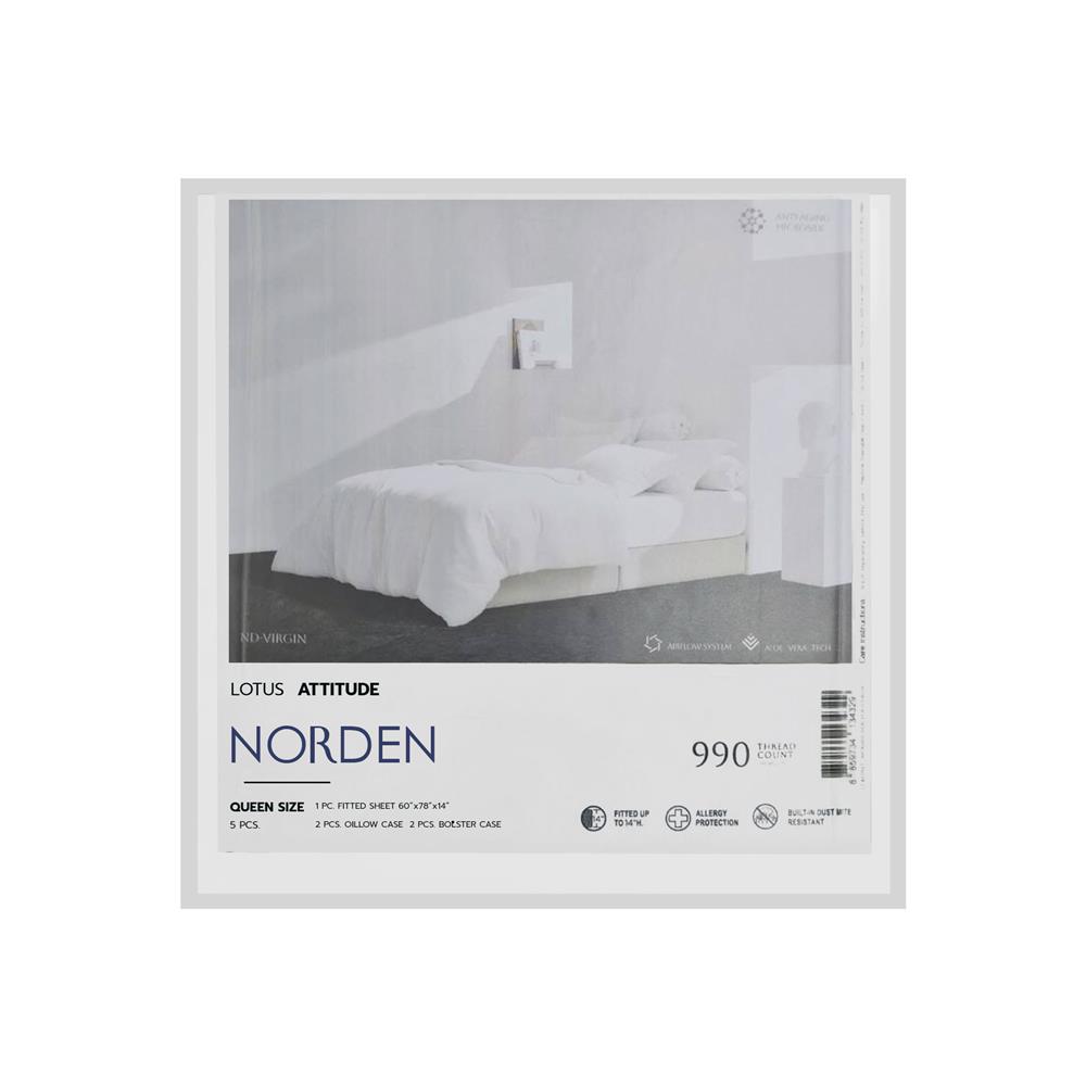 ชุดผ้าปูที่นอน 5 ฟุต 5 ชิ้น LOTUS NORDEN ND-VIRGIN