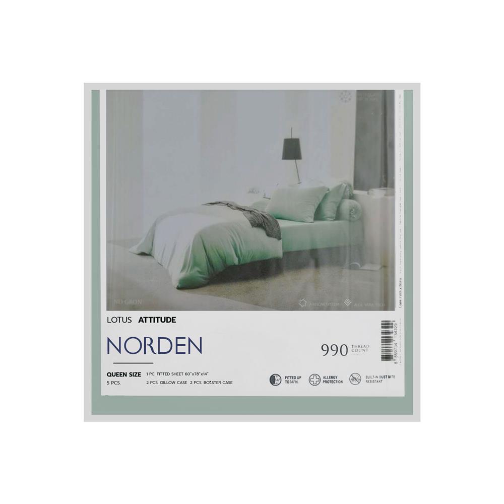 ชุดผ้าปูที่นอน 5 ฟุต 5 ชิ้น LOTUS NORDEN ND-GRON
