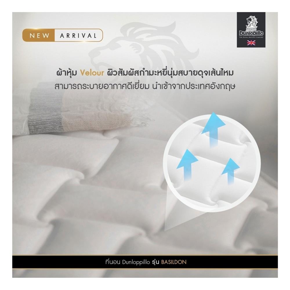 ที่นอน 5 ฟุต DUNLOPILLO BASILDON พร้อมหมอนหนุน 2 ชิ้น