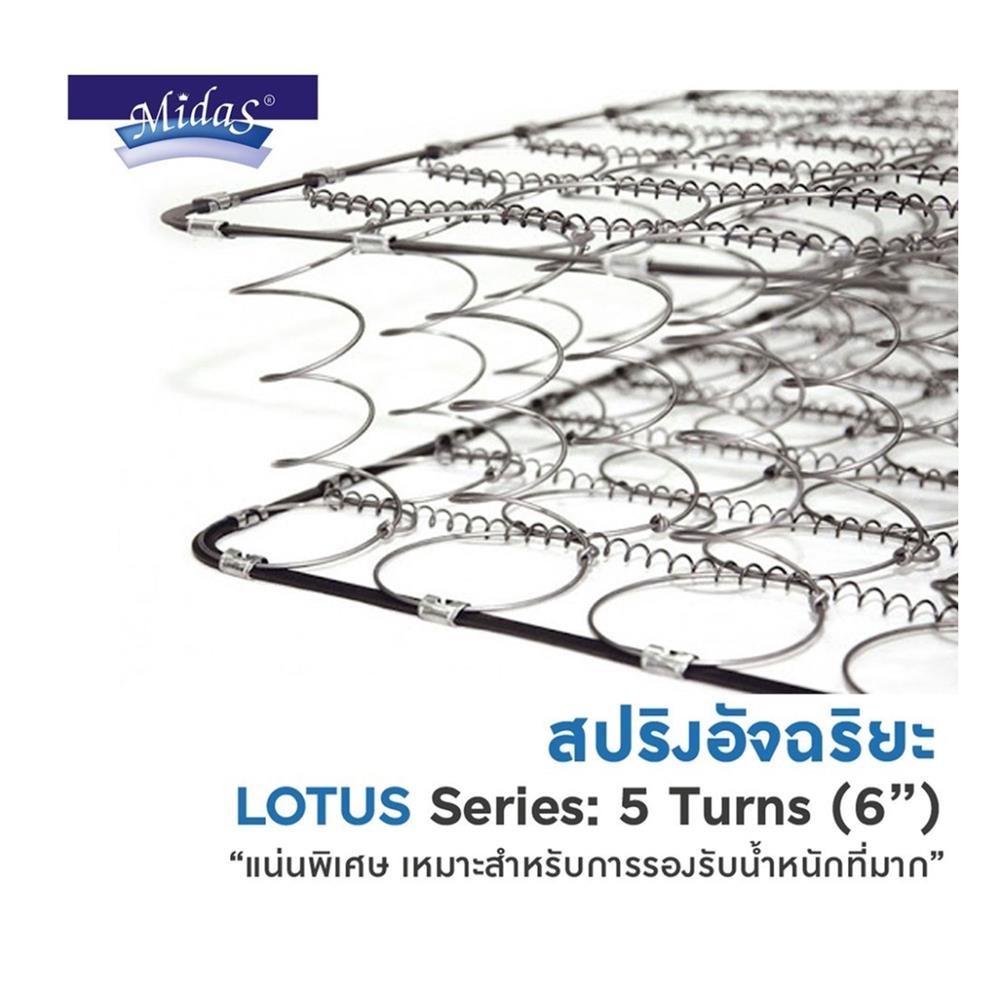 ที่นอน 5 ฟุต MIDAS LORENZO พร้อมหมอนหนุน 2 ชิ้น