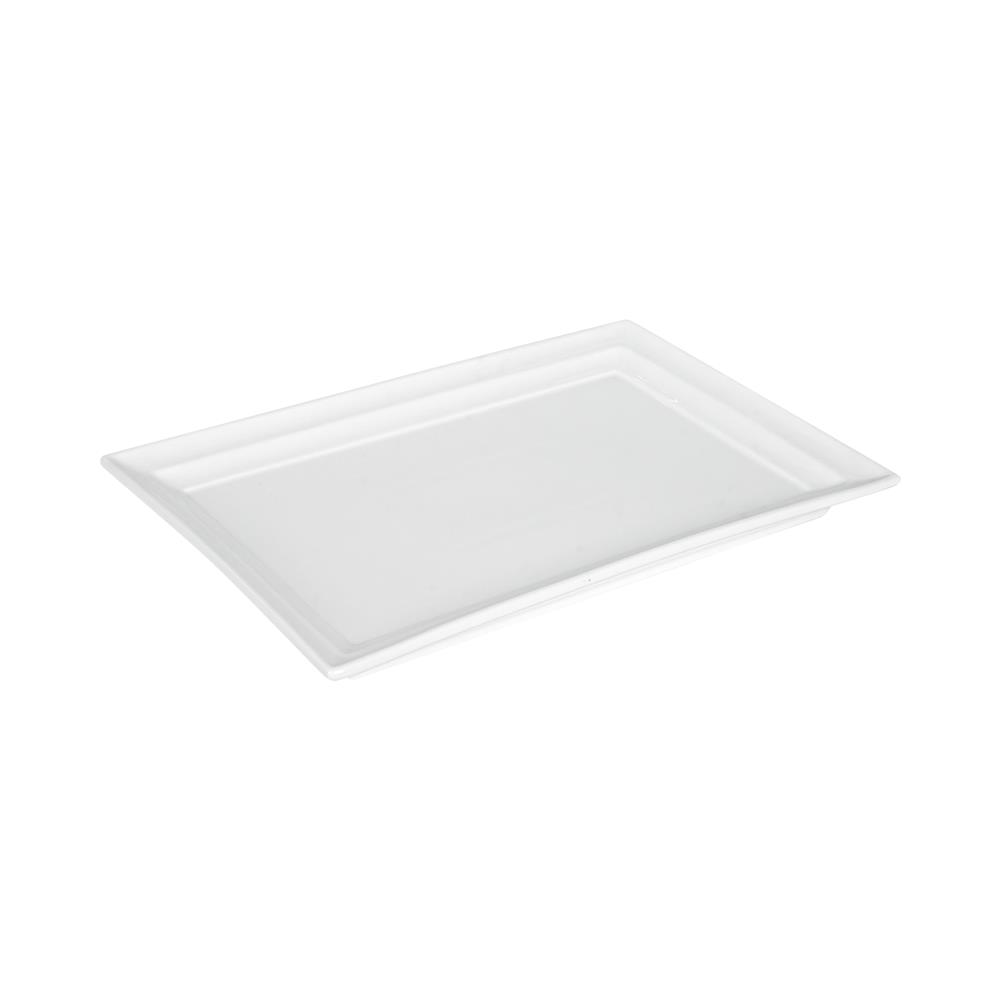 จานเหลี่ยม PORCELAIN 8x12 นิ้ว KECH SNOW PROF.