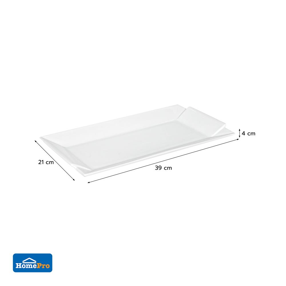 จานเหลี่ยม PORCELAIN 8x15 นิ้ว KECH SNOW PROF. TRAY