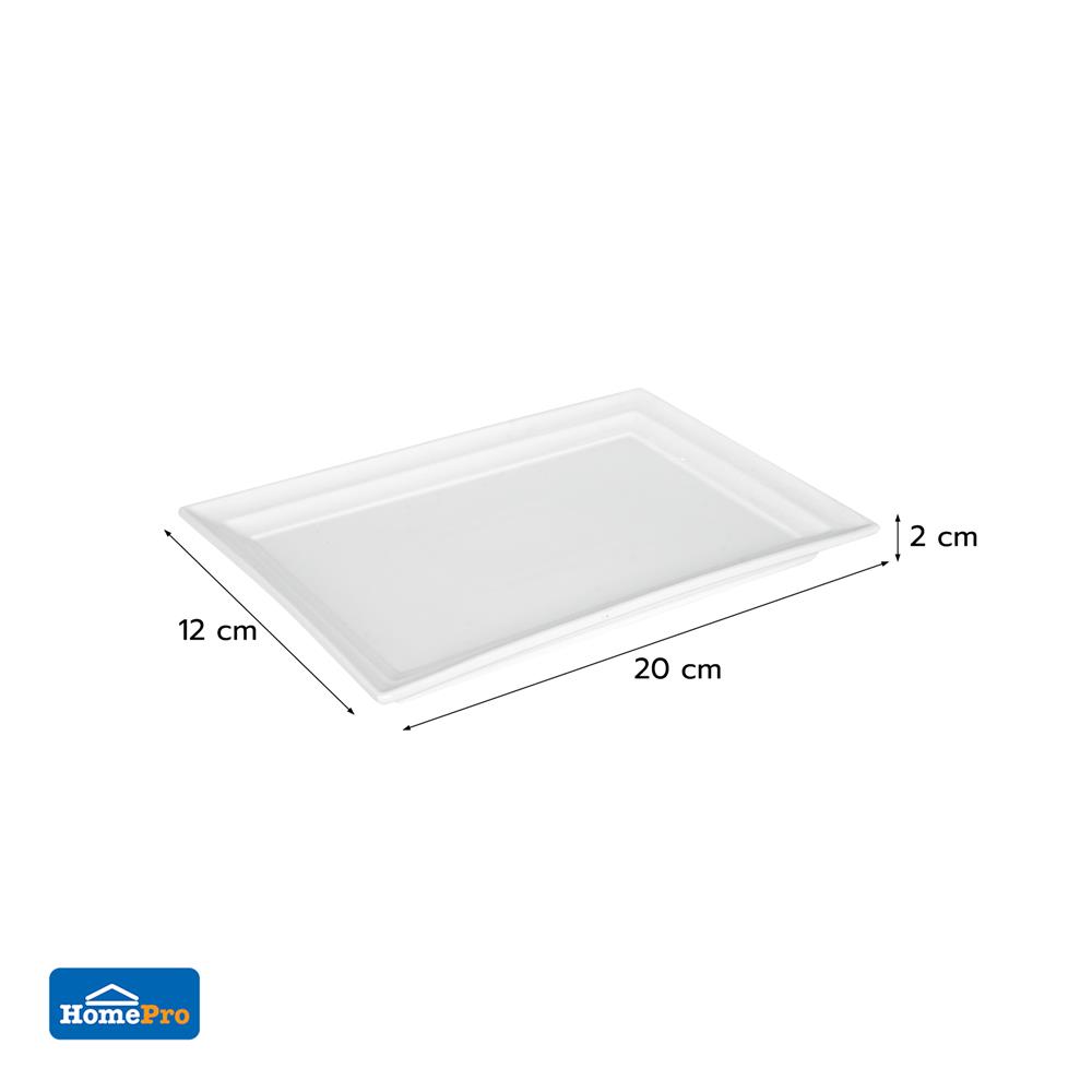 จานเหลี่ยม PORCELAIN 5x8 นิ้ว KECH SNOW PROF.