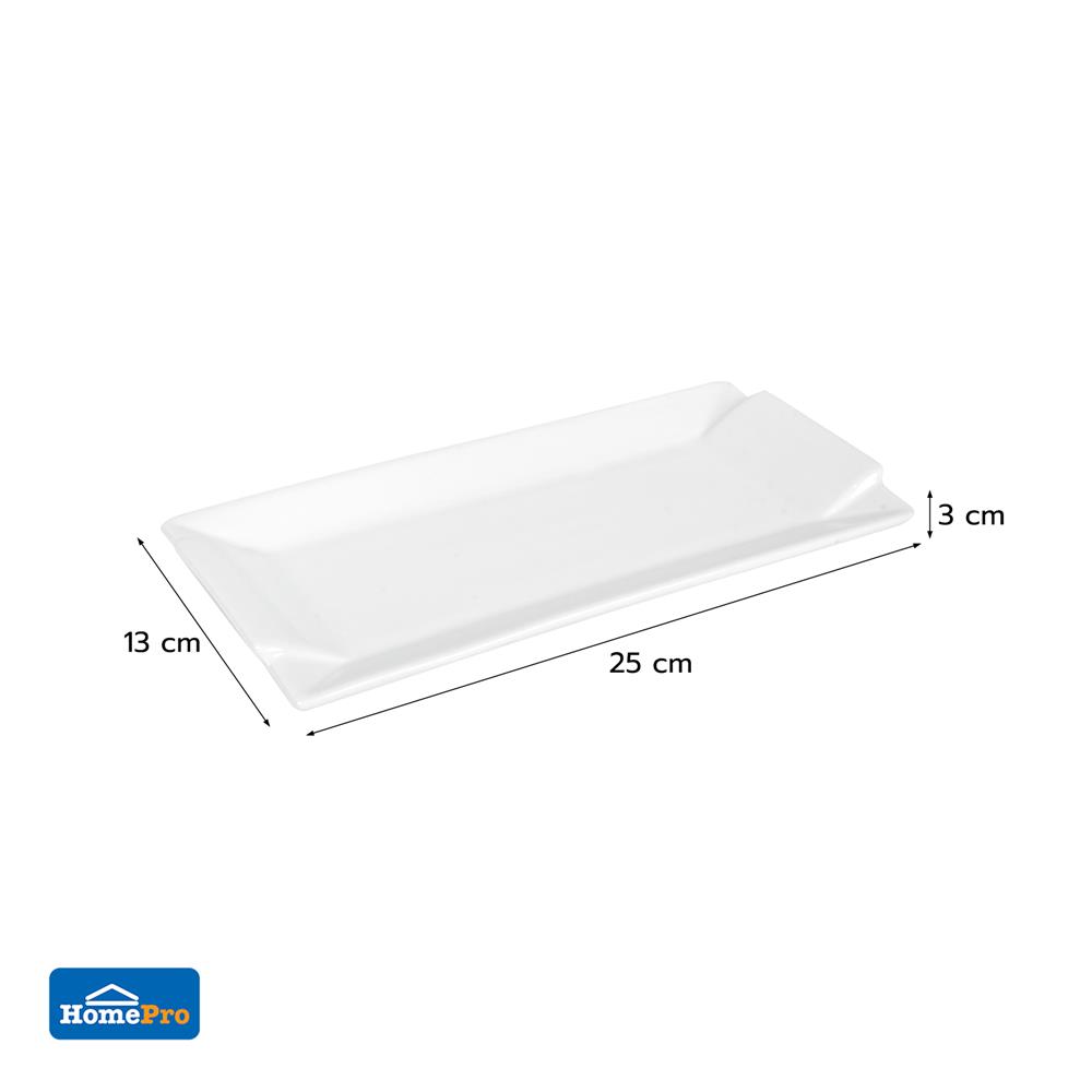 จานเหลี่ยม PORCELAIN 4.5x9 นิ้ว KECH SNOW PROF. TRAY