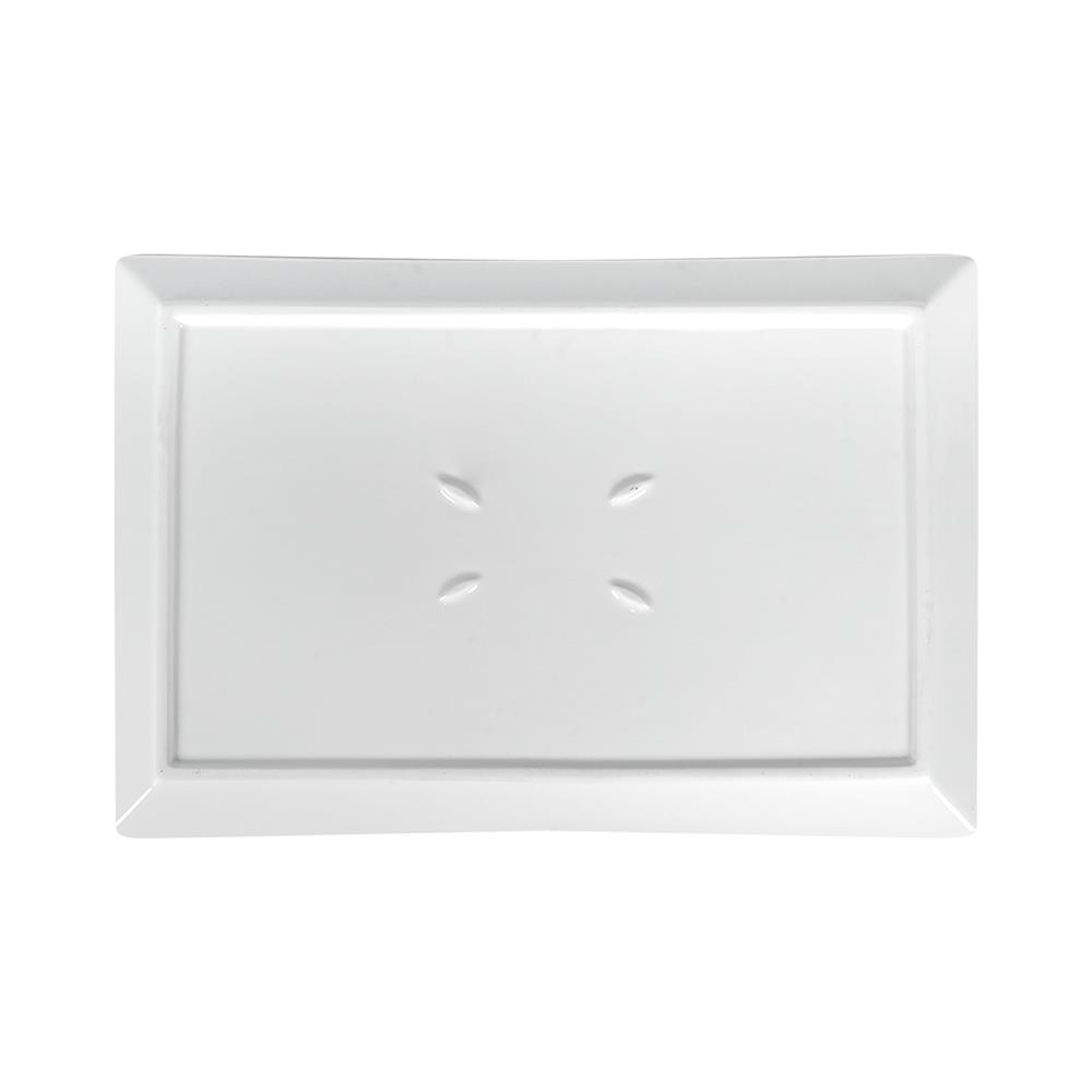 จานเหลี่ยม PORCELAIN 6x10 นิ้ว KECH SNOW PROF.