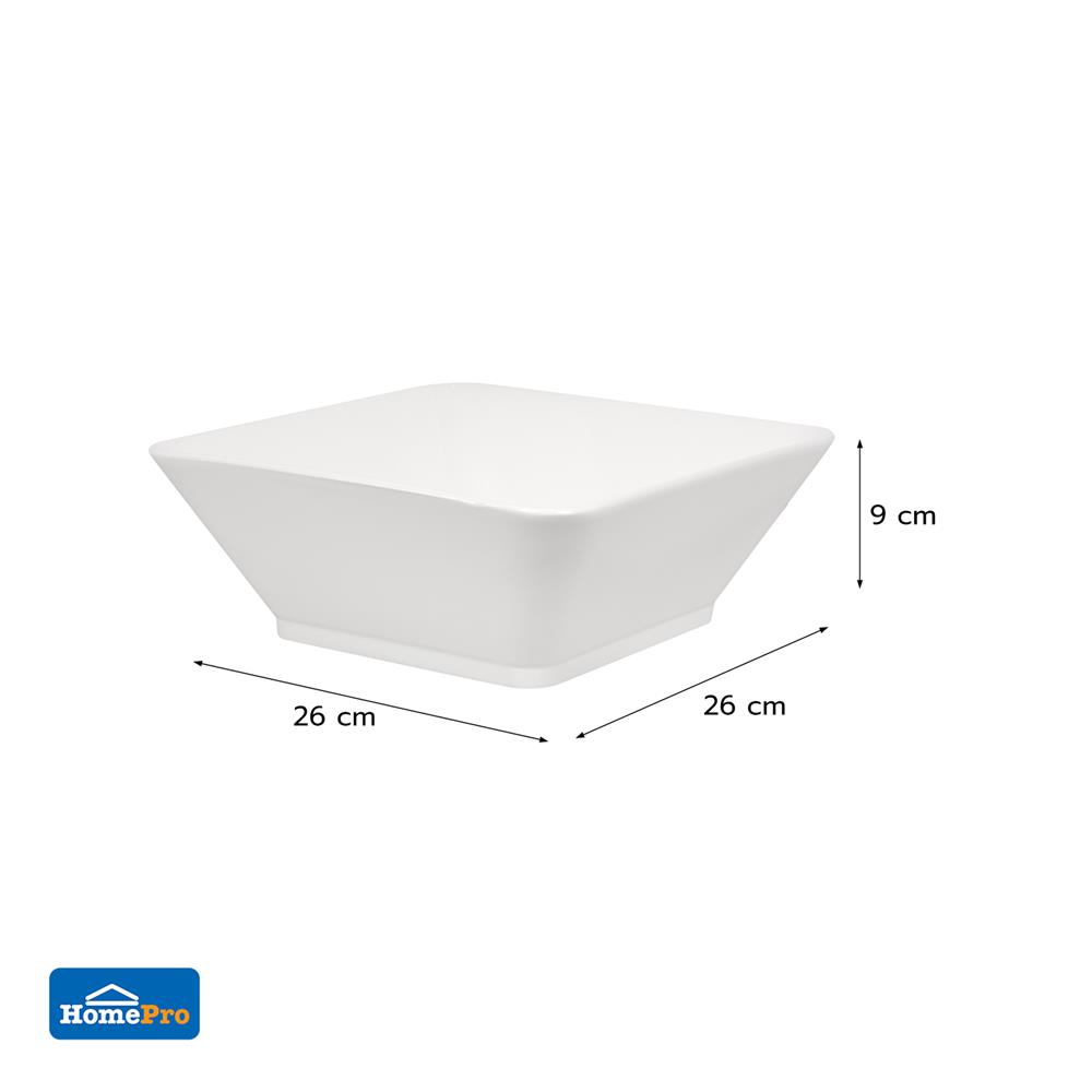 ชามเหลี่ยม PORCELAIN 10 นิ้ว KECH SNOW PROF.