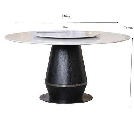 โต๊ะอาหาร AS FURNITURE DOUGHNUT สีขาว_5