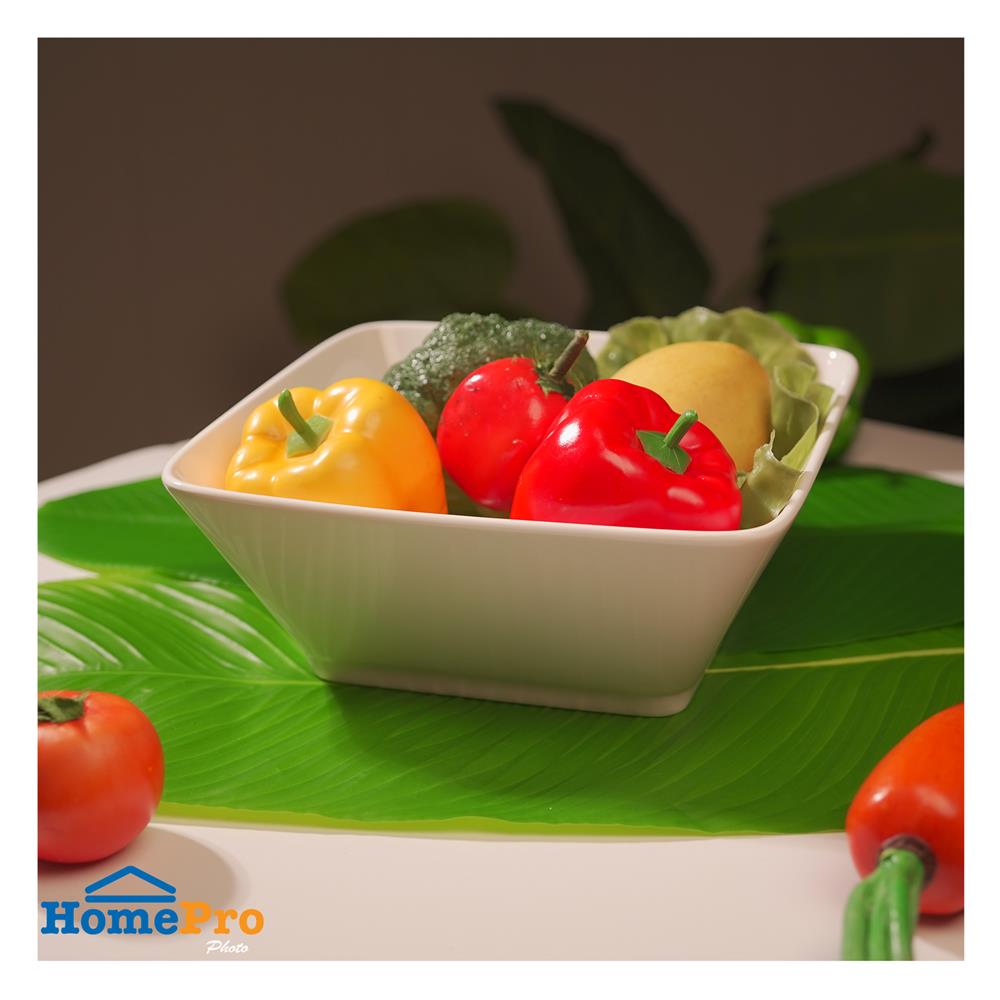 ชามเหลี่ยม PORCELAIN 8 นิ้ว KECH SNOW PROF.