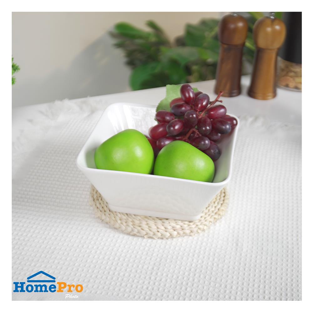 ชามเหลี่ยม PORCELAIN 8 นิ้ว KECH SNOW PROF.