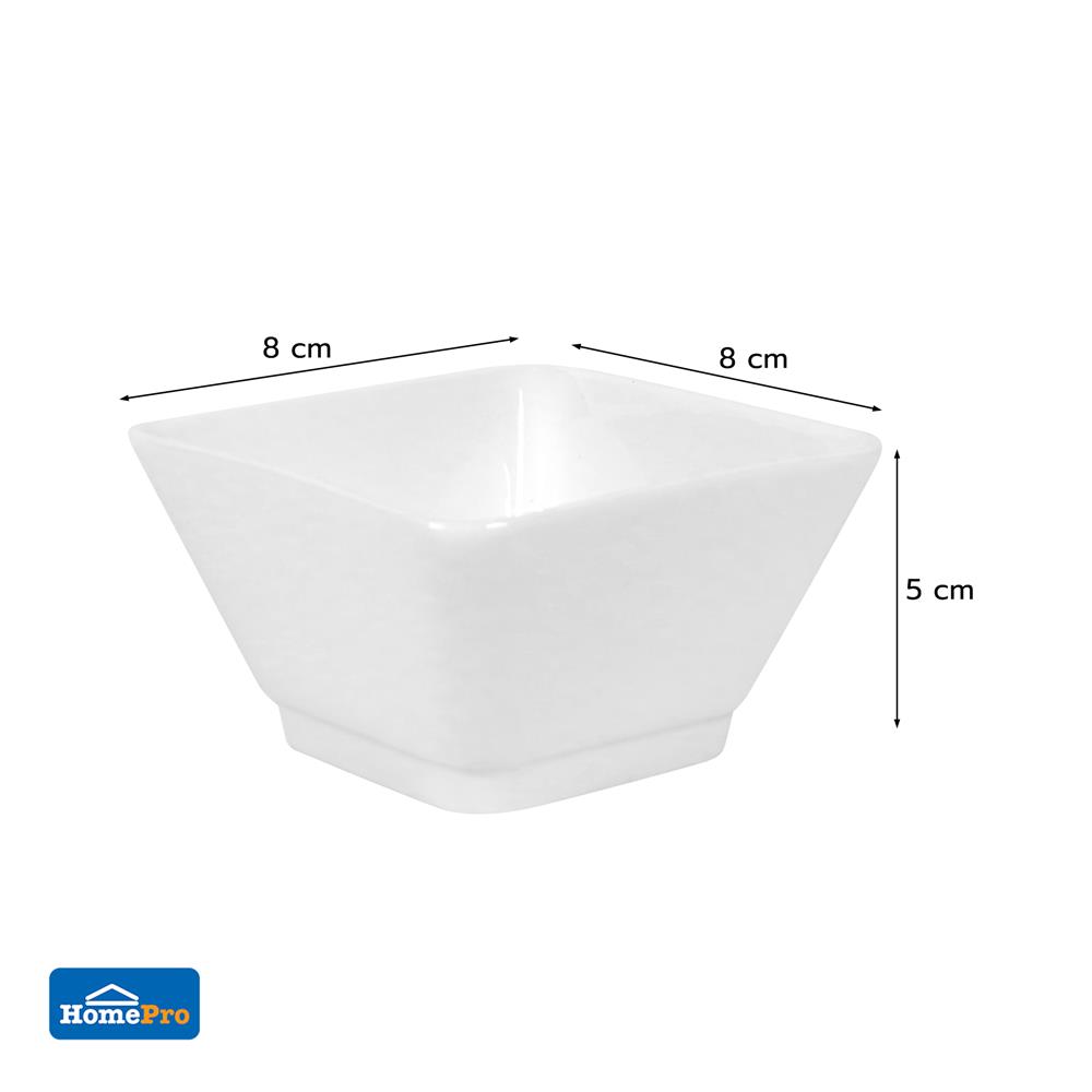 ชามเหลี่ยม PORCELAIN 3 นิ้ว KECH SNOW PROF.
