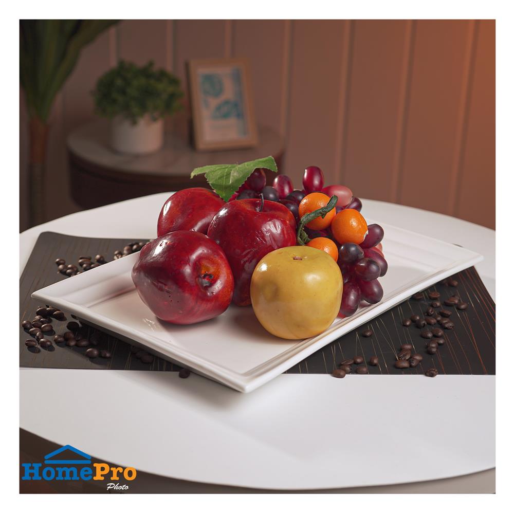 จานเหลี่ยม PORCELAIN 9.5x14 นิ้ว KECH SNOW PROF.