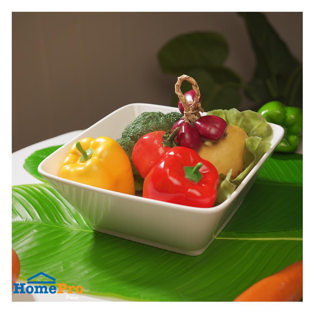 ชามเหลี่ยม PORCELAIN 9 นิ้ว KECH SNOW PROF.