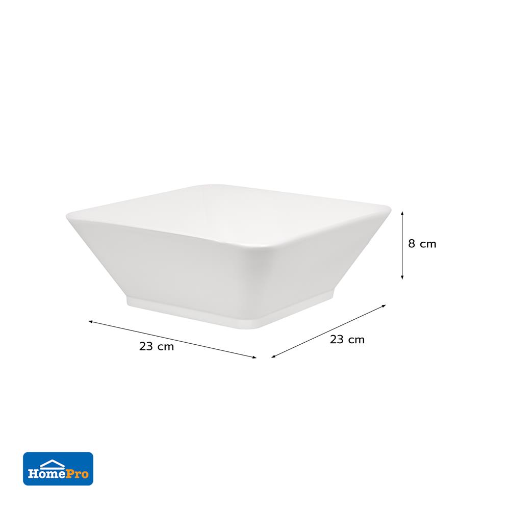 ชามเหลี่ยม PORCELAIN 9 นิ้ว KECH SNOW PROF.