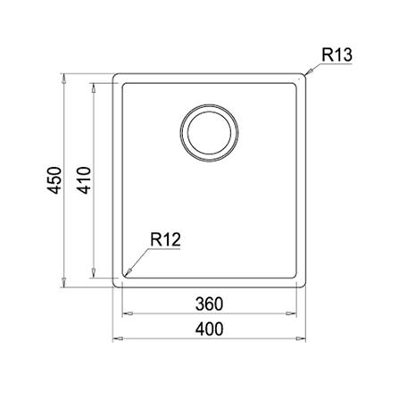 ซิงค์ฝัง 1 หลุม FRANKE BXX 210-36 SV U 40 ซม._6