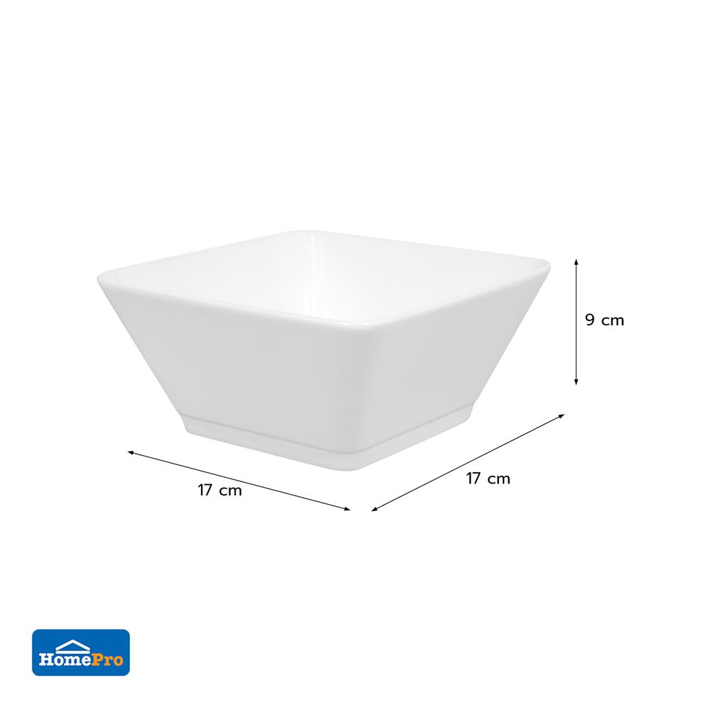 ชามเหลี่ยม PORCELAIN 7 นิ้ว KECH SNOW PROF.