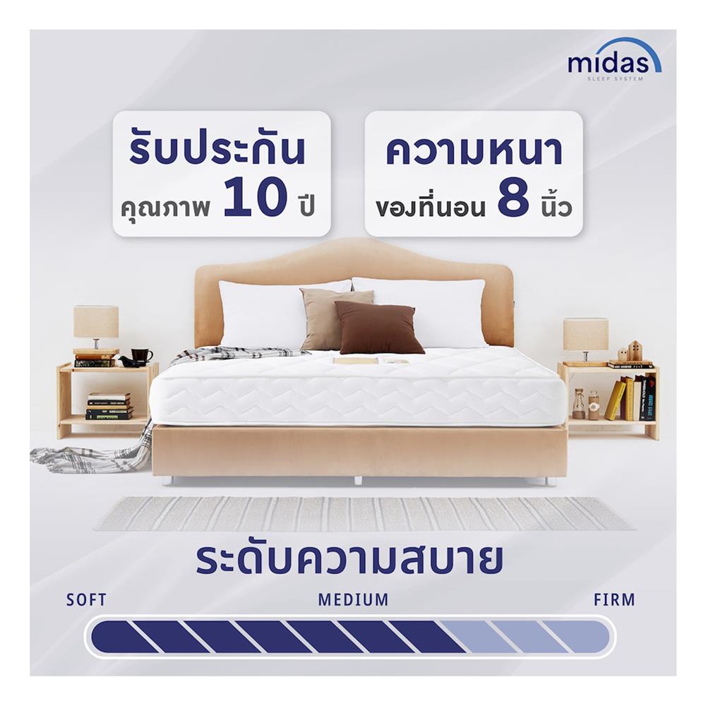 ที่นอน 6 MIDAS MALEENA พร้อมหมอนหนุน 2 ชิ้น